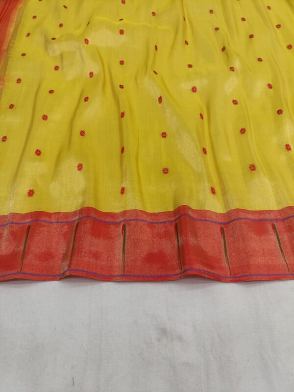 Single muniya tissue saree - Image 3