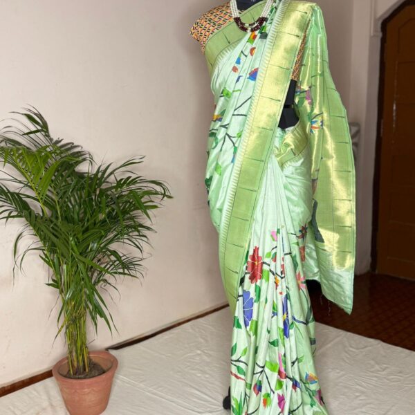 half allover pure silk