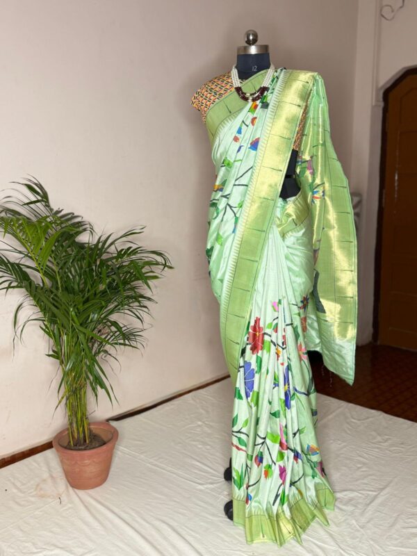 half allover pure silk